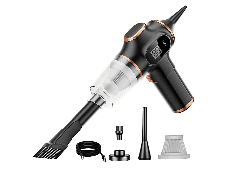 YEMASTER Kabelloser Handstaubsauger mit Dualem Blas und Saugmodus für Gründliche Reinigung Staubsauger, maximale Leistung: 120 Watt, Schwarz)