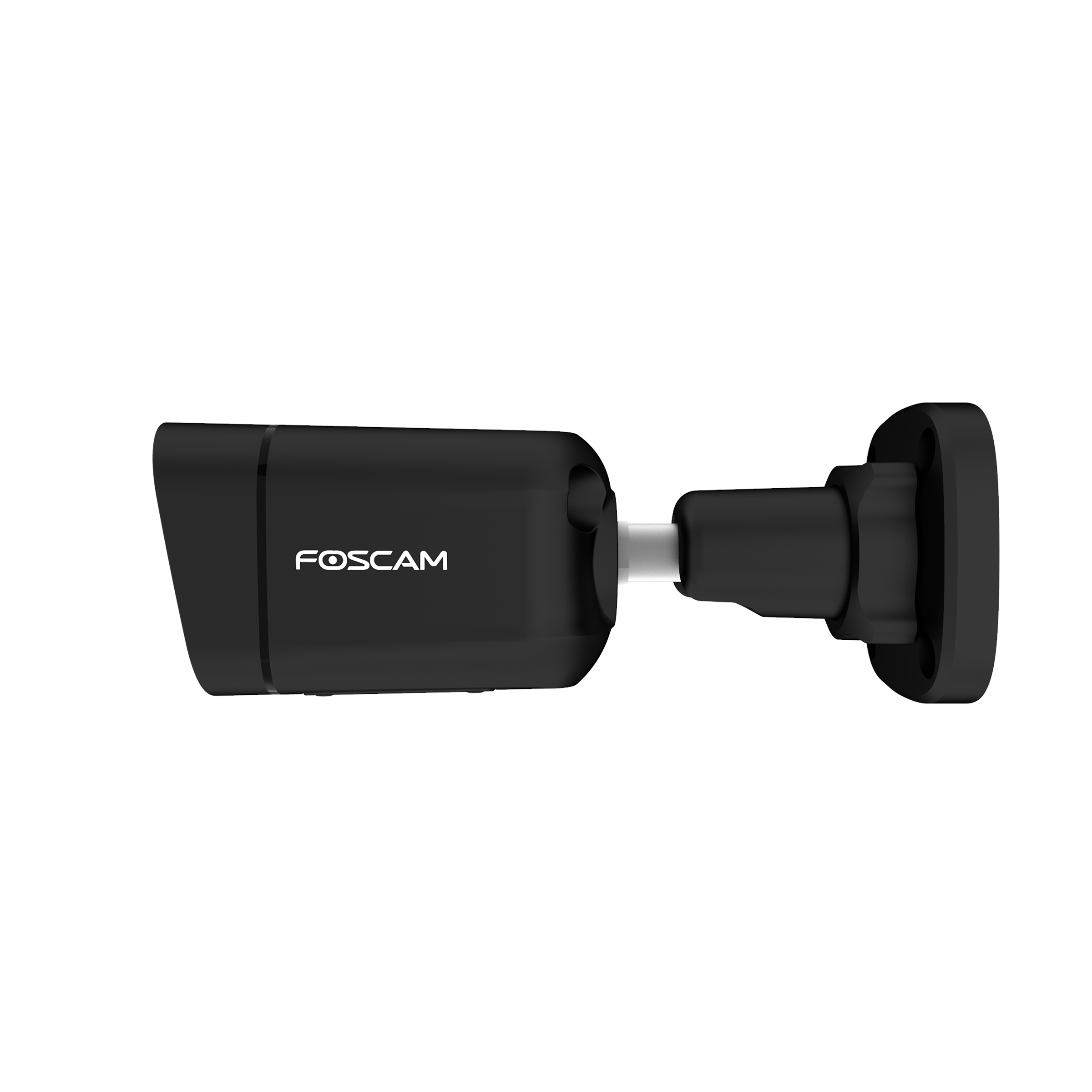 Black security camera. The brand name 'Foscam' is visible.