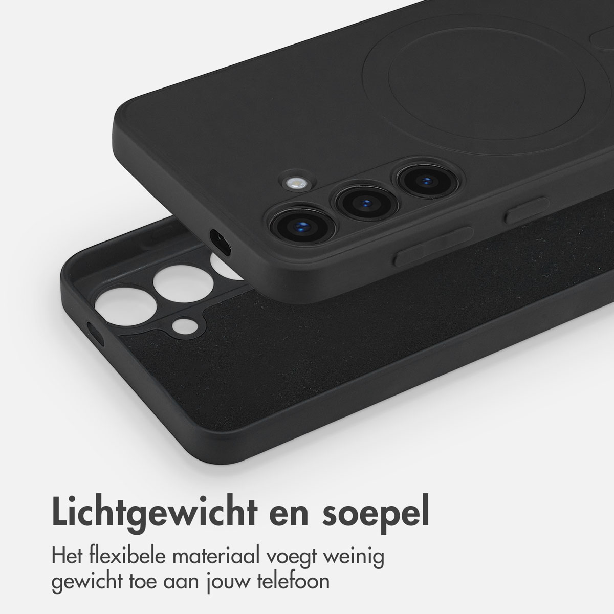 IMOSHION Color Backcover met MagSafe - Geschikt voor Samsung Galaxy S24 - Telefoonhoesje voor Samsung Samsung Galaxy S24 Zwart