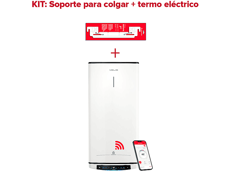 Termo Eléctrico  - VELIS PRO WIFI 50 ES EU + INSTAFIX ARISTON