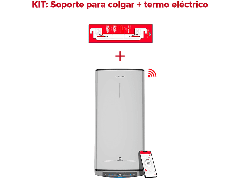 Termo Eléctrico  - VELIS TECH DRY WIFI 100 ES EU + INSTAFIX ARISTON