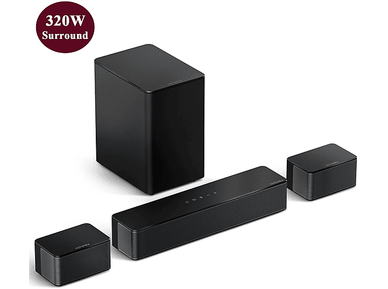 ULTIEA Barra de sonido envolvente de 5.1 canales con subwoofer, Dolby
