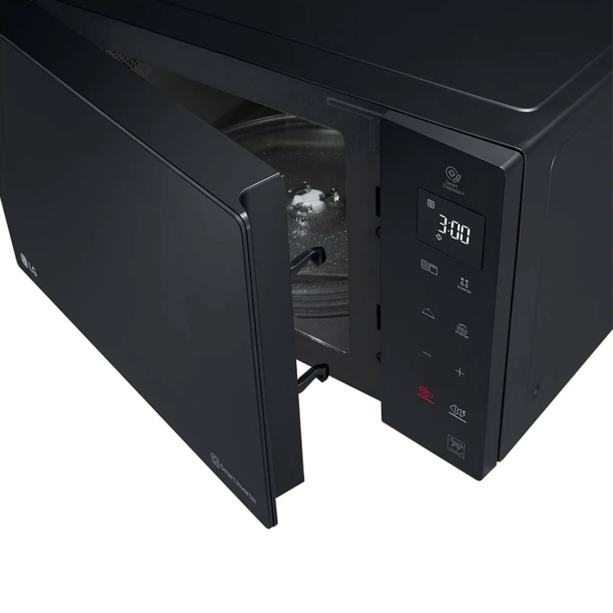 Microondas libre instalación - LG MH6535GDS, 1450 W, 5 potencia, 1 l, Negro
