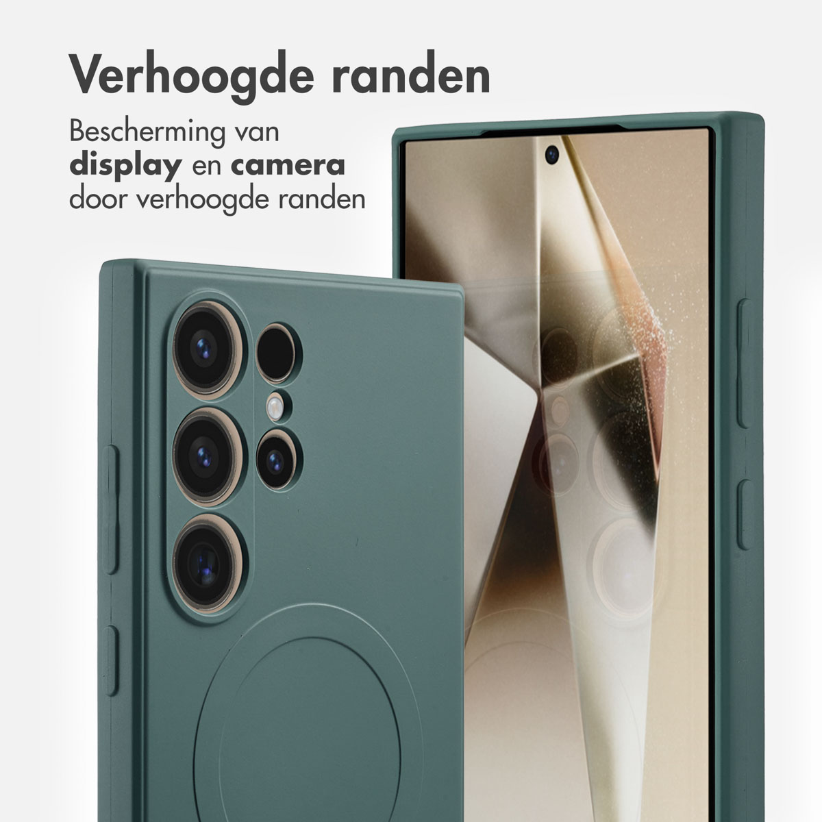 IMOSHION Coque colorée compatible avec Samsung Galaxy S24 Ultra Étui de Téléphone voor Samsung Samsung Galaxy S24 Ultra Vert foncé