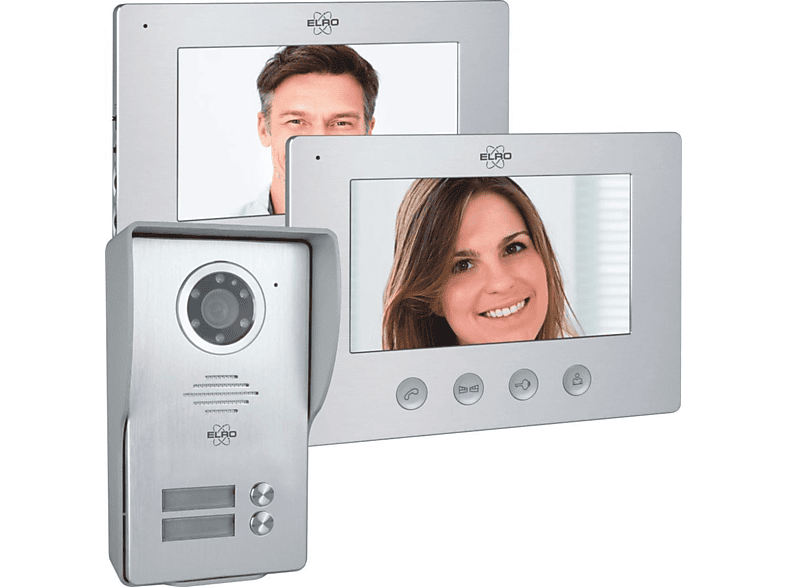 ELRO DV4000-2 Videotürsprechanlage, Gebürstetes Aluminium | SATURN