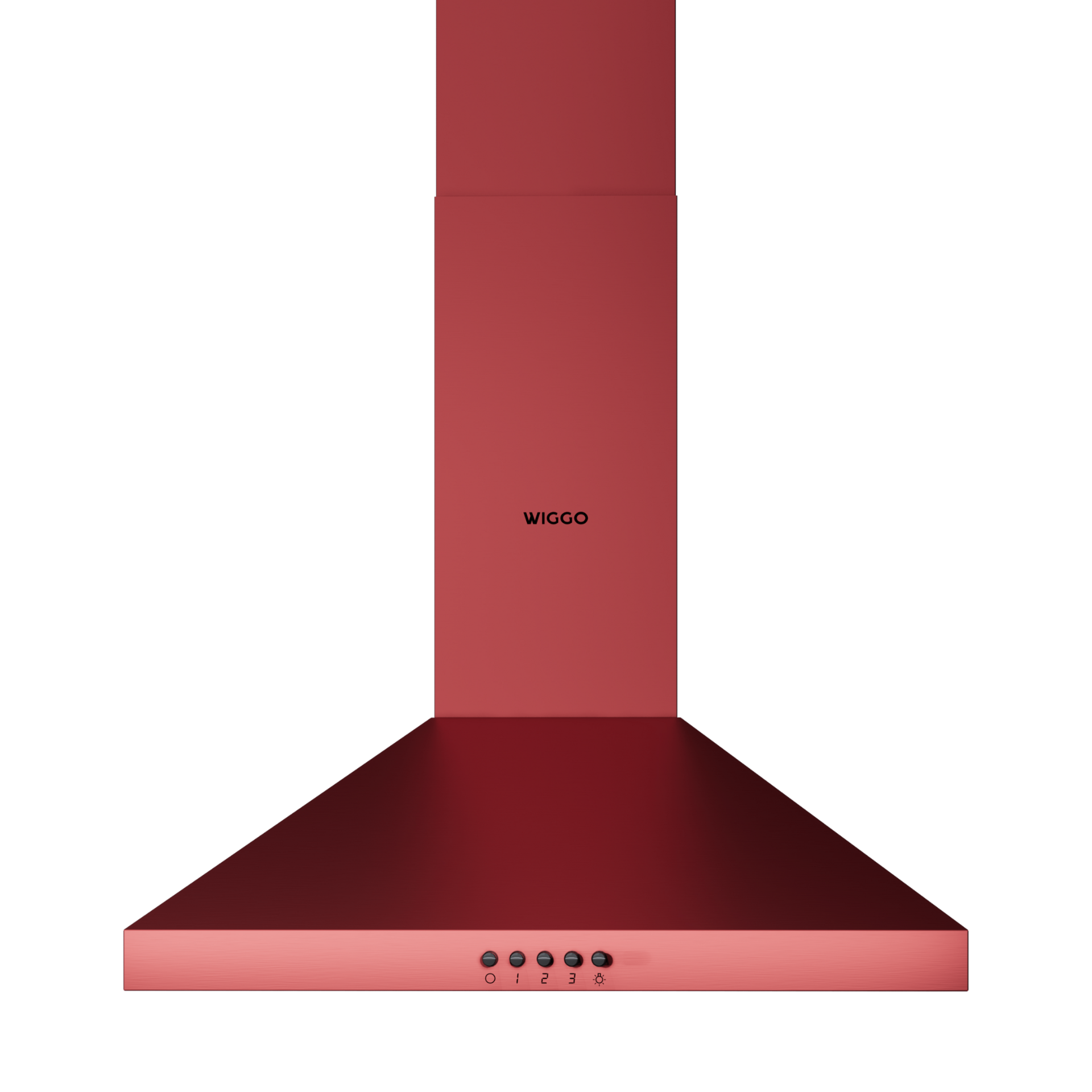 Hotte de cuisine rouge avec la marque WIGGO.