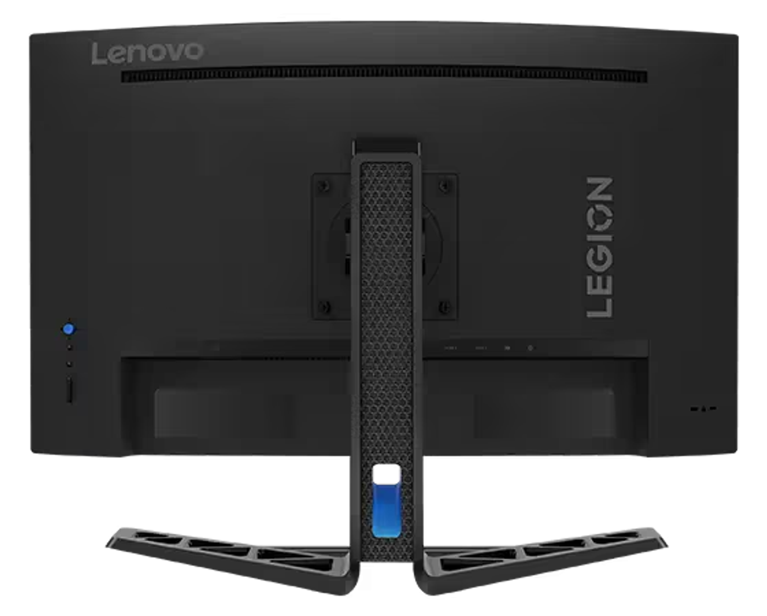 Zbliżenie otwartej kieszeni czarnego plecaka, ukazujące etui i etykietę tekstową.