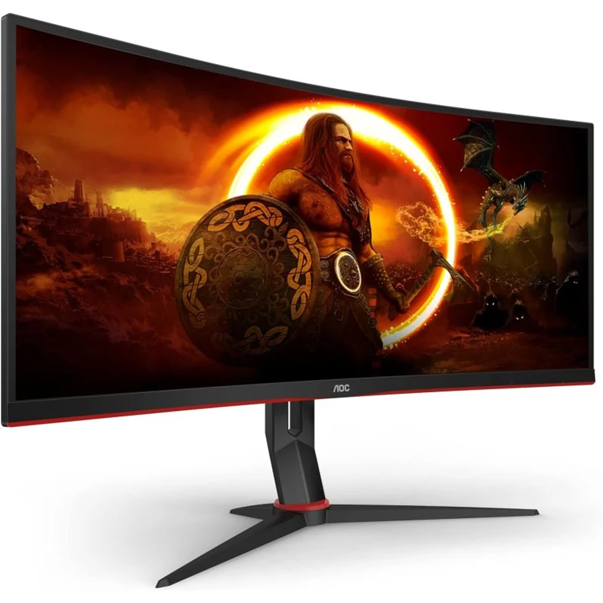 AOC CU34G2X/BK-34"/GAM /WQHD/144 HZ/ERGO 34 Zoll WQHD Gaming Monitor (1 ms Reaktionszeit , 144 Hz , 60 Hz nativ)
