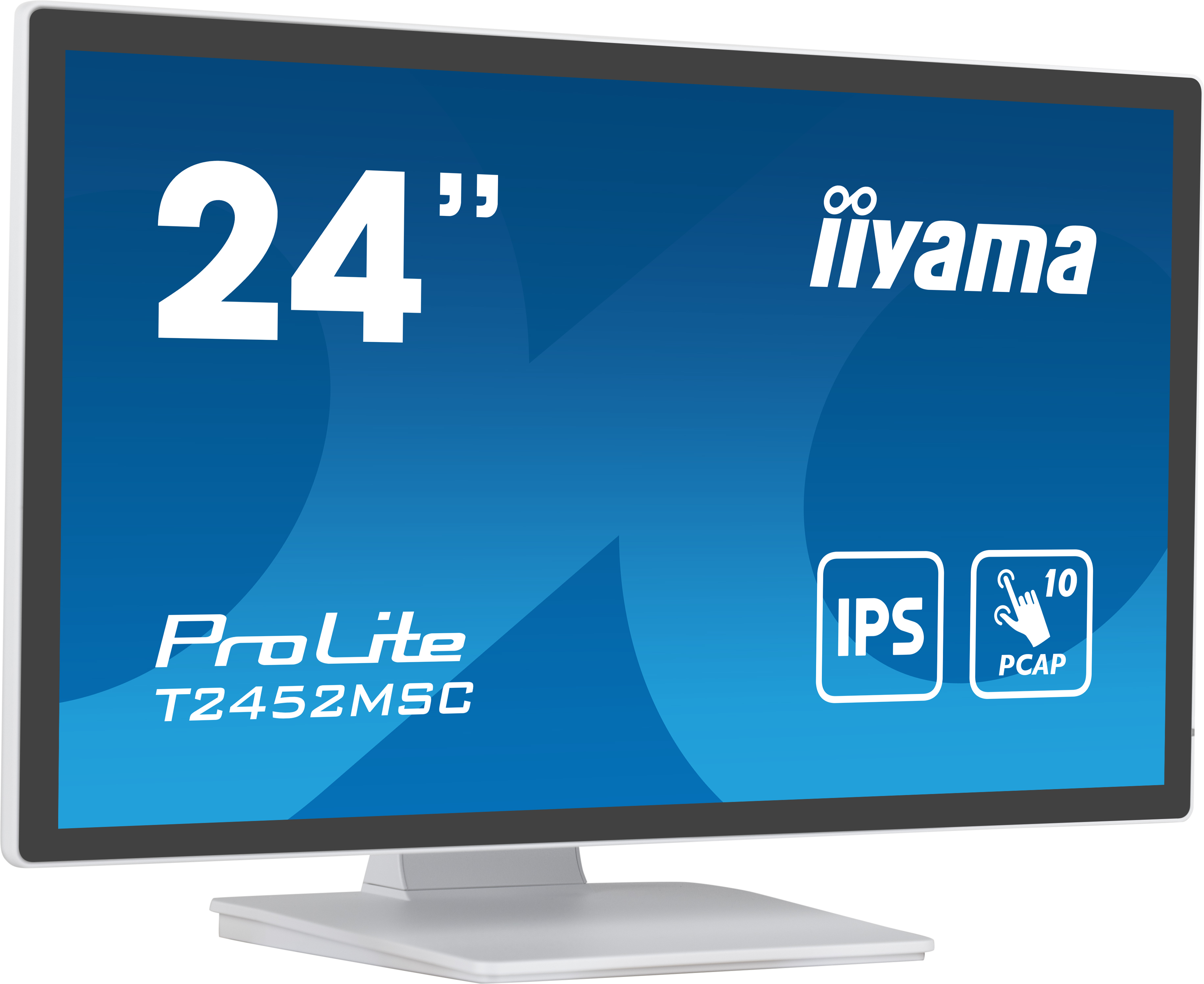 Un monitor per computer con il marchio iiyama e le dimensioni dello schermo visualizzate.
