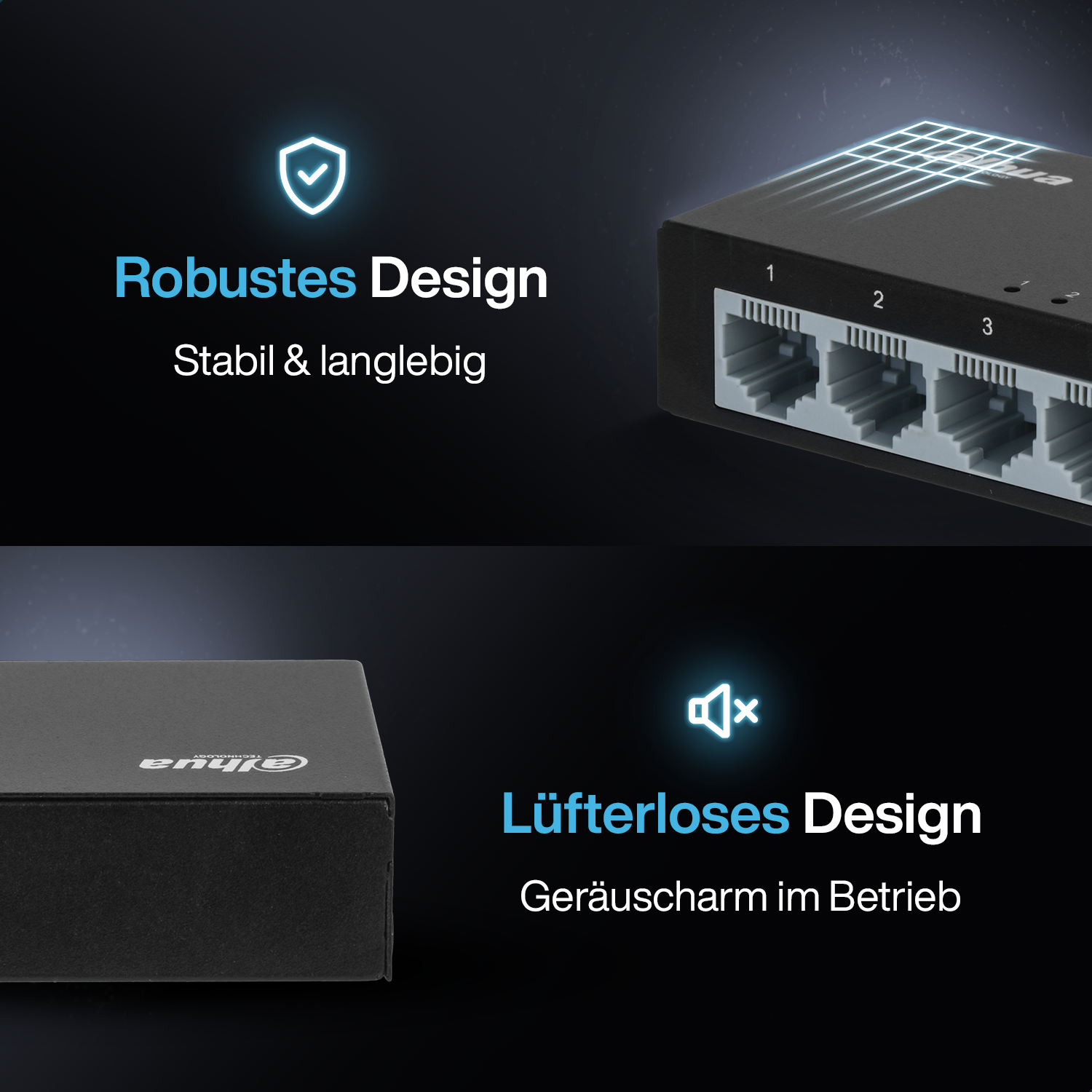 Un chip di computer illuminato di blu con il testo 'High Performance Chip'.