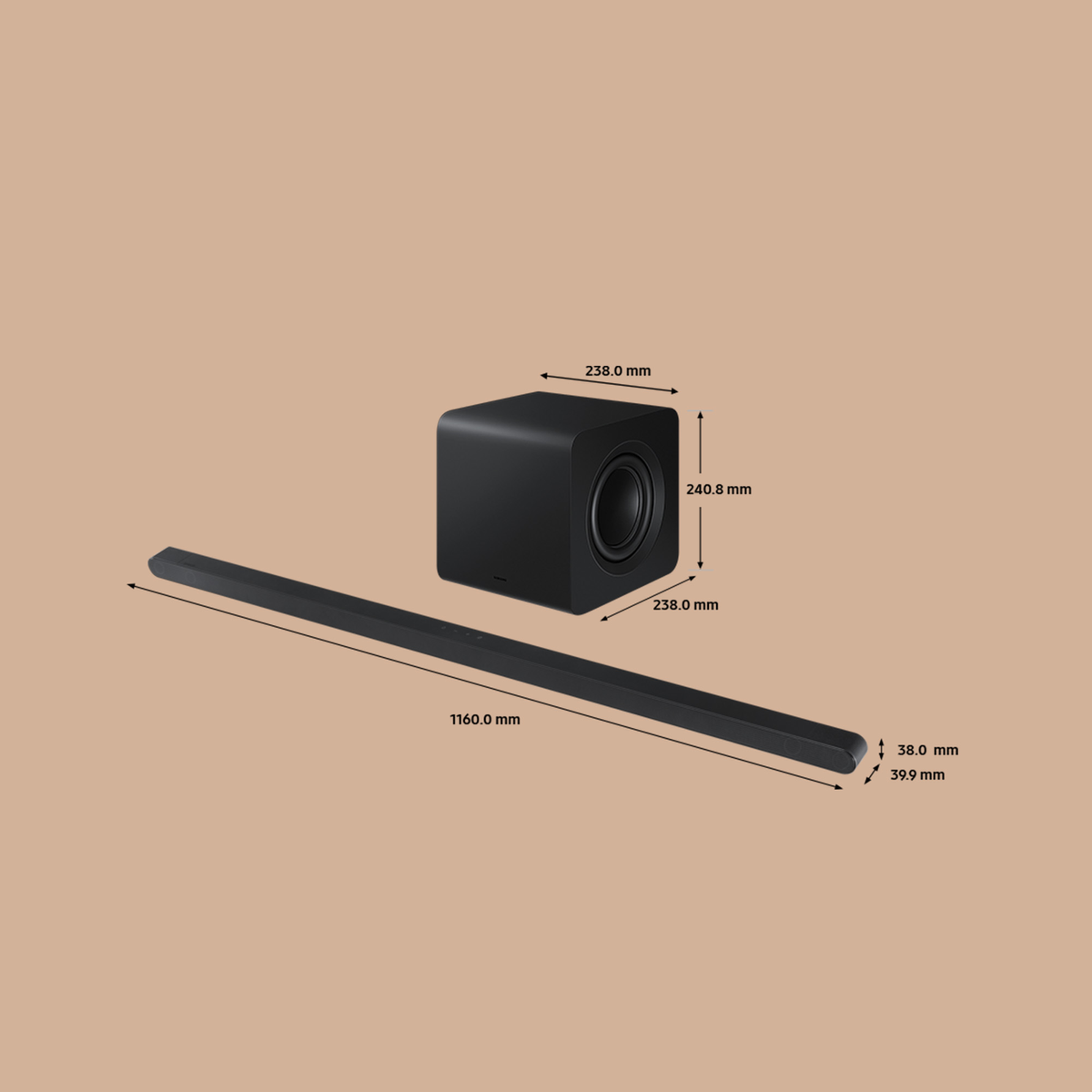 SAMSUNG HW-S800D Wireless soundbars Black