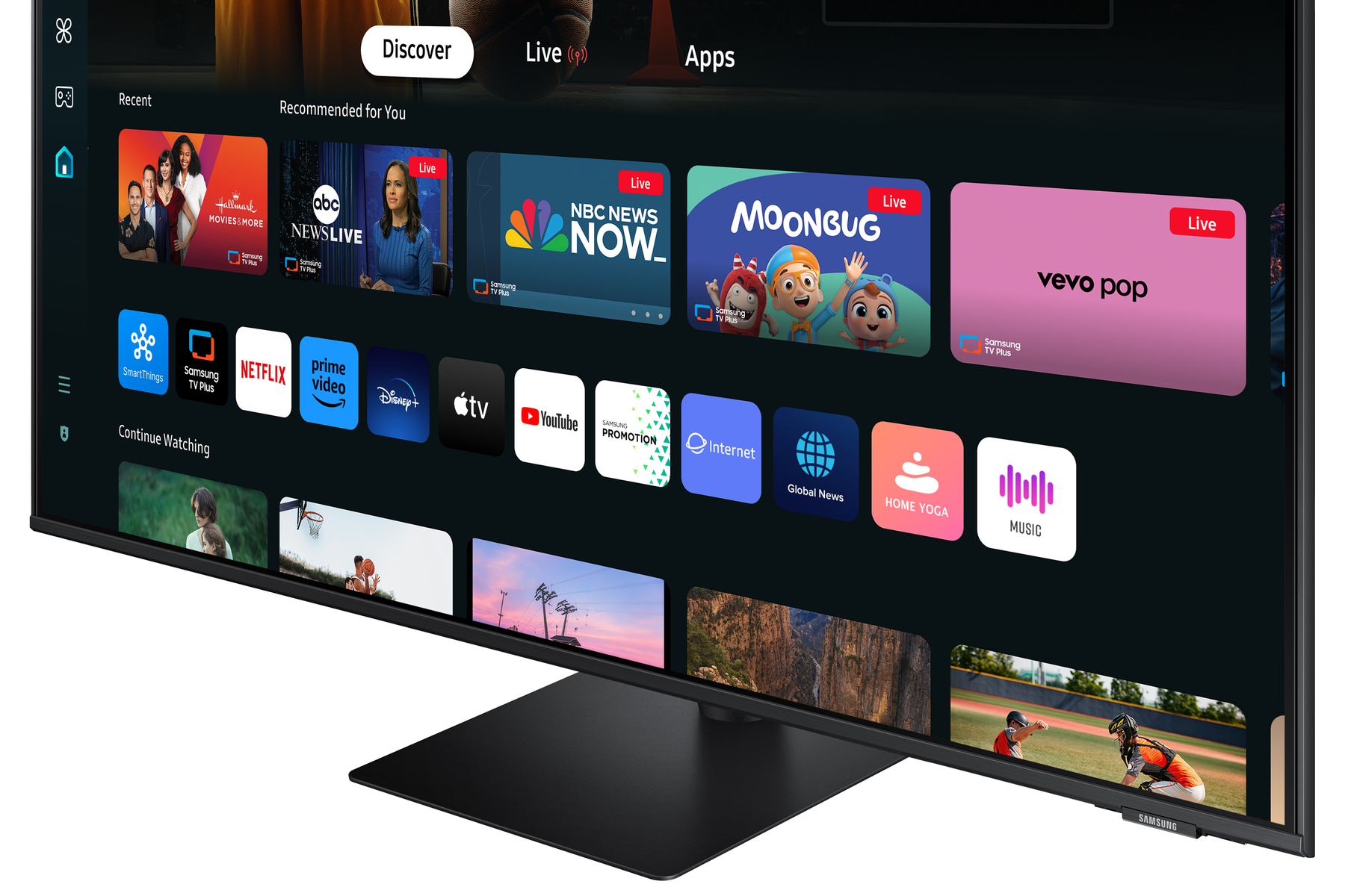 SAMSUNG Smart Monitor M70D 43'' MONITOR, 43 ", UHD 4K, 3840 x 2160 Pixel, tempo di risposta 4 ms, refresh rate 60 Hz