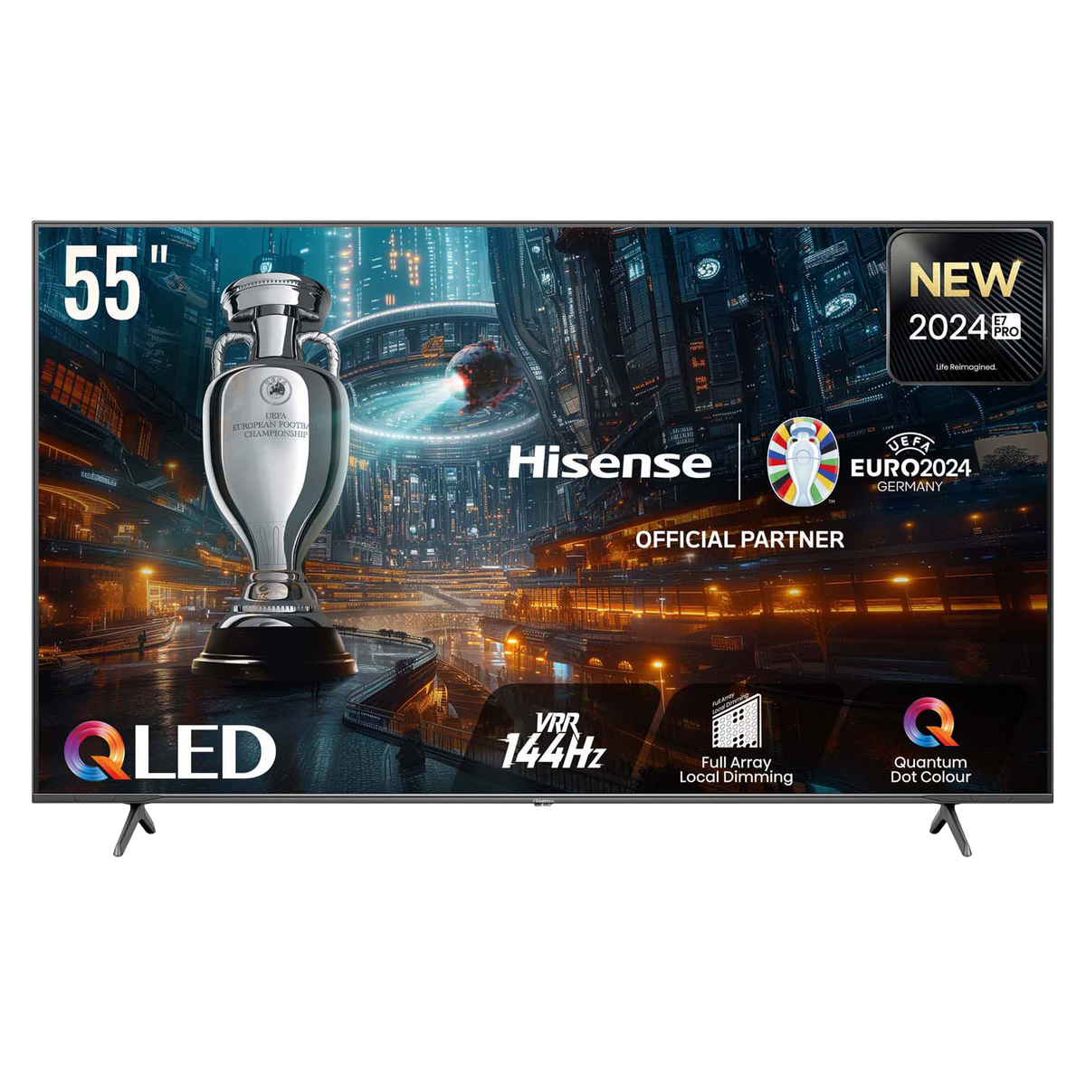 HISENSE 100E7NQ PRO TV QLED, SMART TV, 100 ", QLED, QLED 4K, Processore Quad Core/MT9618, NERO, Classe E