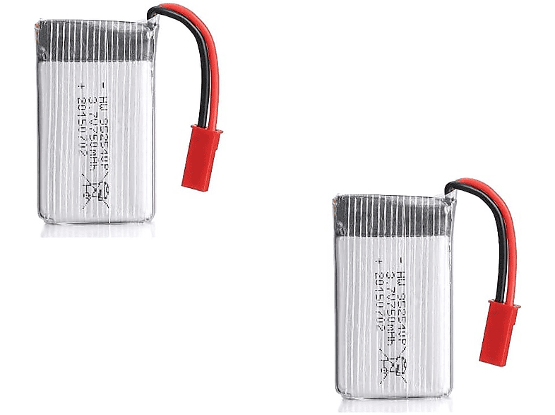 2-Pack 3.7V 750mAh Lipo Batteries With USB Charger For MJX Drones