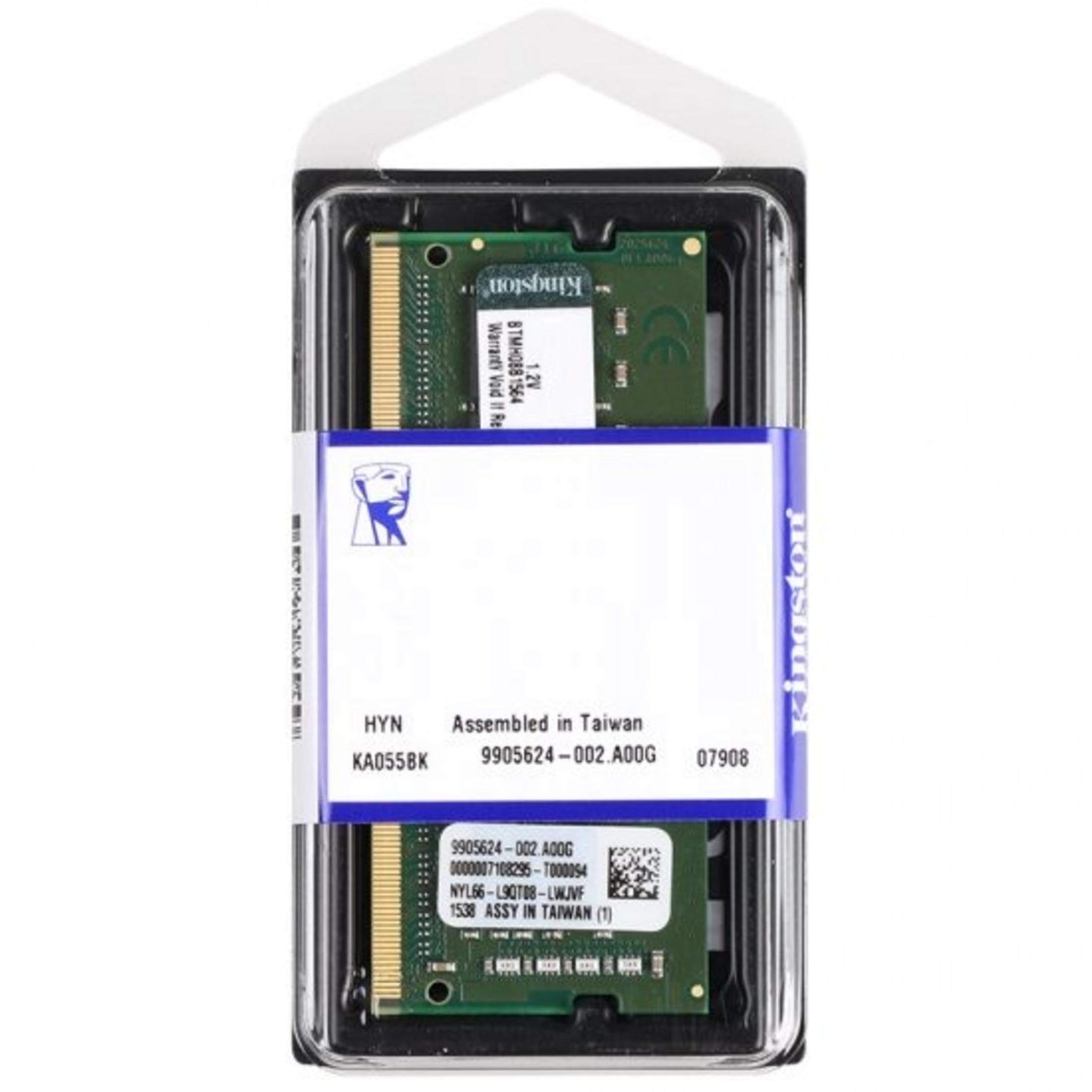 Opakowanie modułu RAM z marką Kingston i szczegółami produktu. Moduł jest widoczny.
