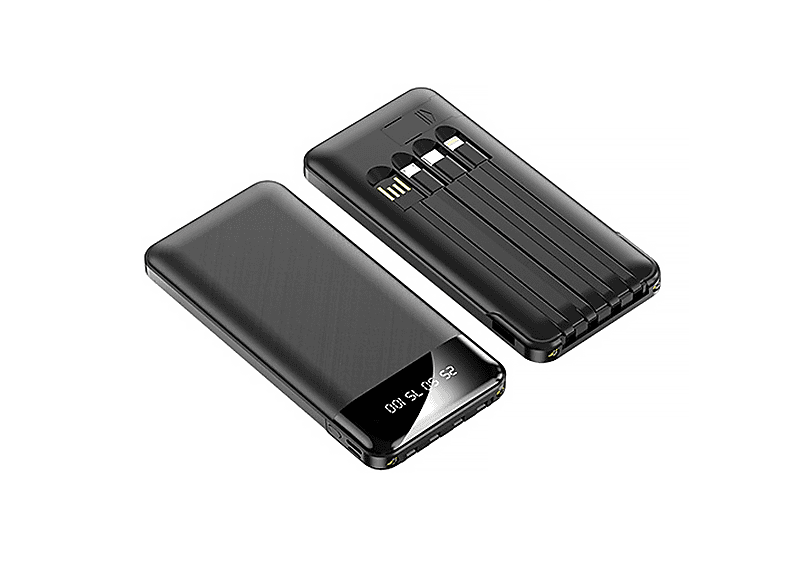 KINSI YT88 4 in 1 Lightning/Type-C//Micro/USB Powerbank 20000 mAh Schwarz