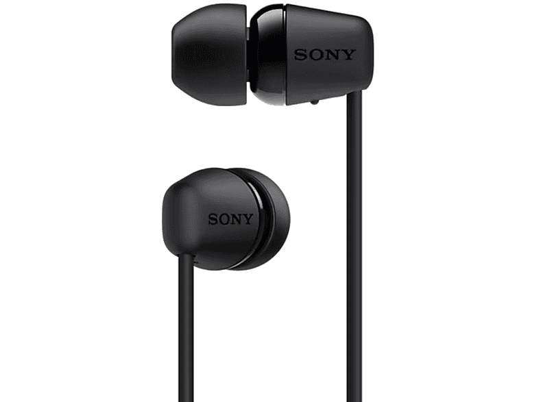 Sony WI-C200B Kabellose In-Ear-Kopfhörer – 15 Std. Akku, Bluetooth, Mit Mikrofon & Sprachassistent, Schwarz