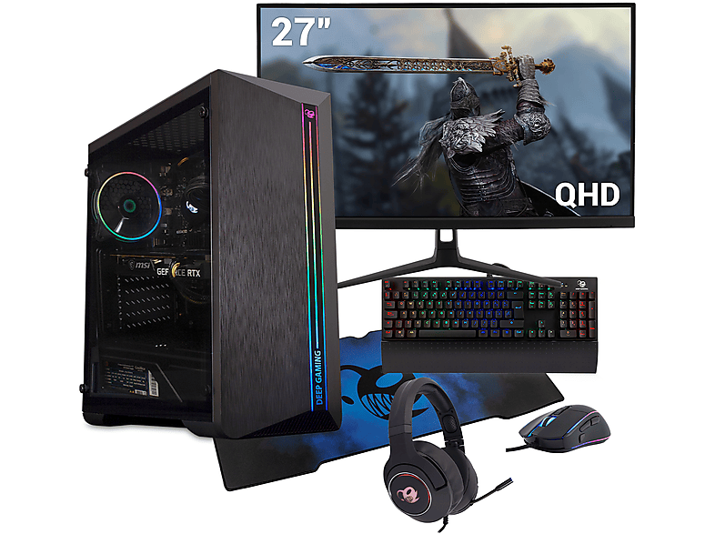 Pack PC gaming  - Covenant 2 Intel Core i7-12700F/16GB/RTX 3060 12GB/2TB SSD/Monitor 27" QHD con HDR/Pack Gaming DEEPGAMING