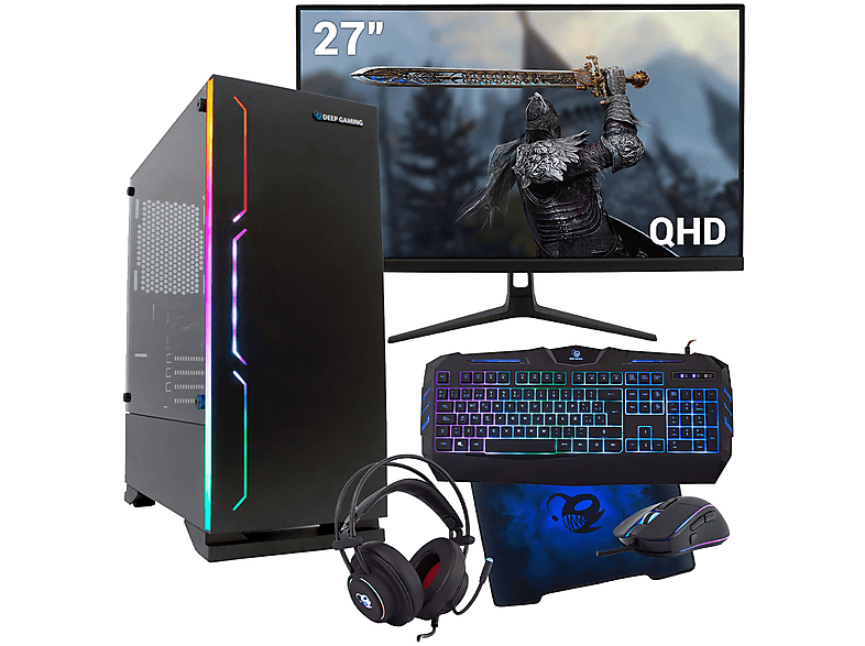 Pack PC gaming  - Venom Intel Core i7-11700F/32GB RAM/RTX 3050/1TB SSD/Monitor 27" QHD con HDR/Pack Gaming DEEPGAMING