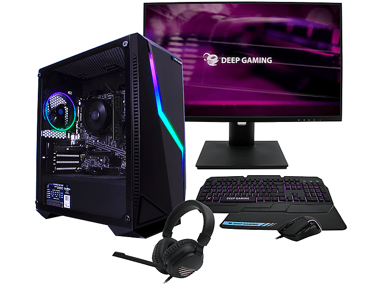 Pack PC gaming  - Nexus AMD Ryzen 5-5600G/Radeon Vega 7/16 GB/1TB SSD/Monitor 24" FHD Regulable en Altura/Pack Gaming DEEPGAMING