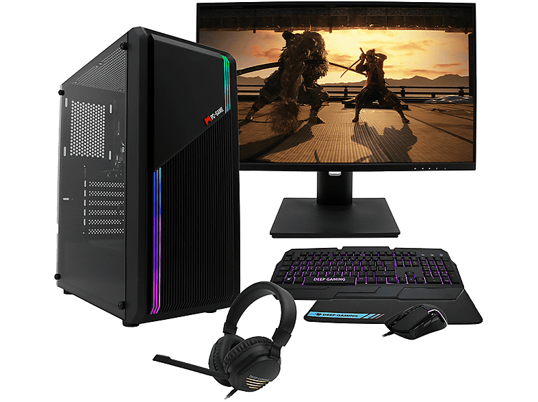 Pack PC gaming  - Neon-X AMD Ryzen 7-5700G/Radeon Vega 8/32GB RAM/1TB SSD/Monitor 24" FHD Regulable/Pack Gamer GENERICA