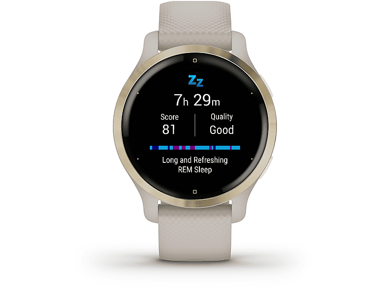 GARMIN VENU 2S BEIGE/HELLGOLD Smartwatch Polymer Silikon, 110-175 mm, Beige