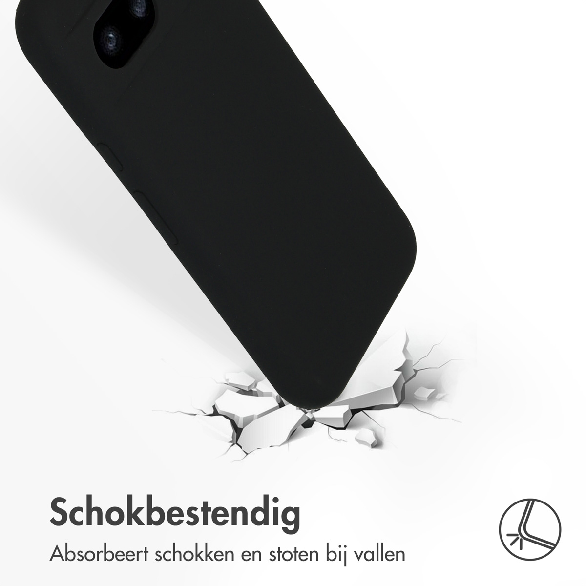 ACCEZZ Liquid Silicone Backcover - Geschikt voor Google Pixel 8a - Telefoonhoesje voor Google Google Pixel 8a Zwart