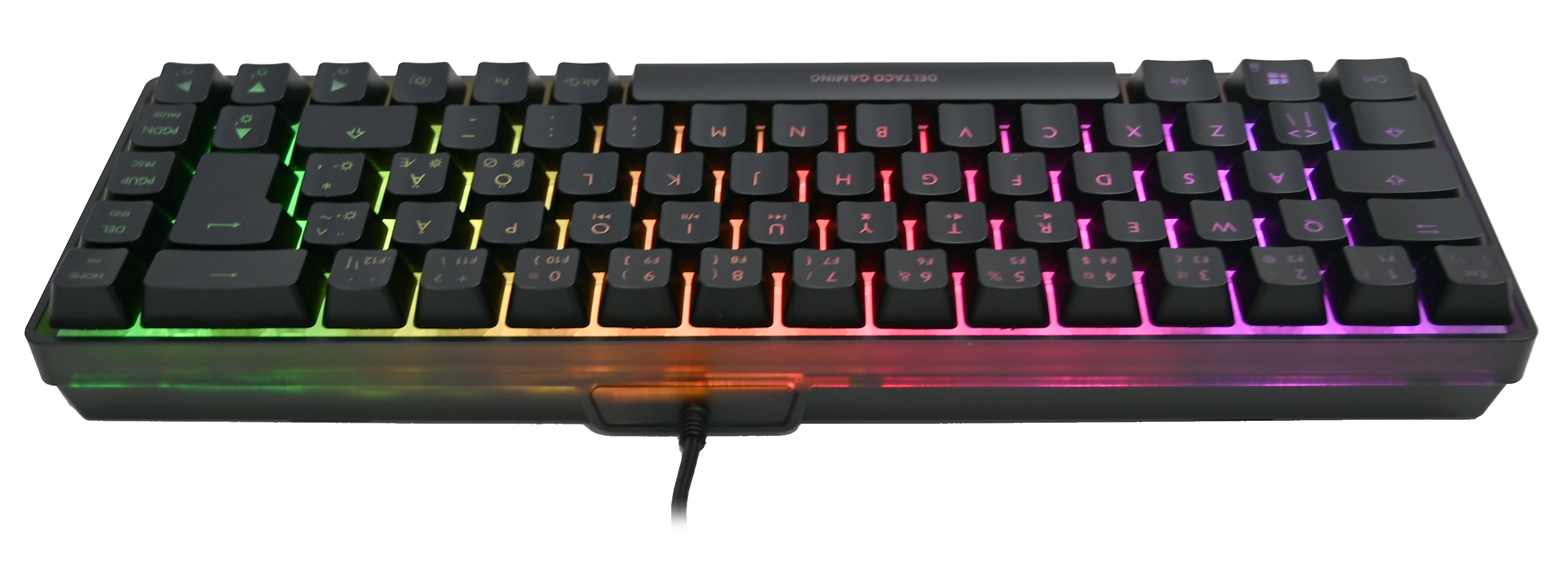 DELTACO DK240 Wired Gaming keyboard Semi-Transparent