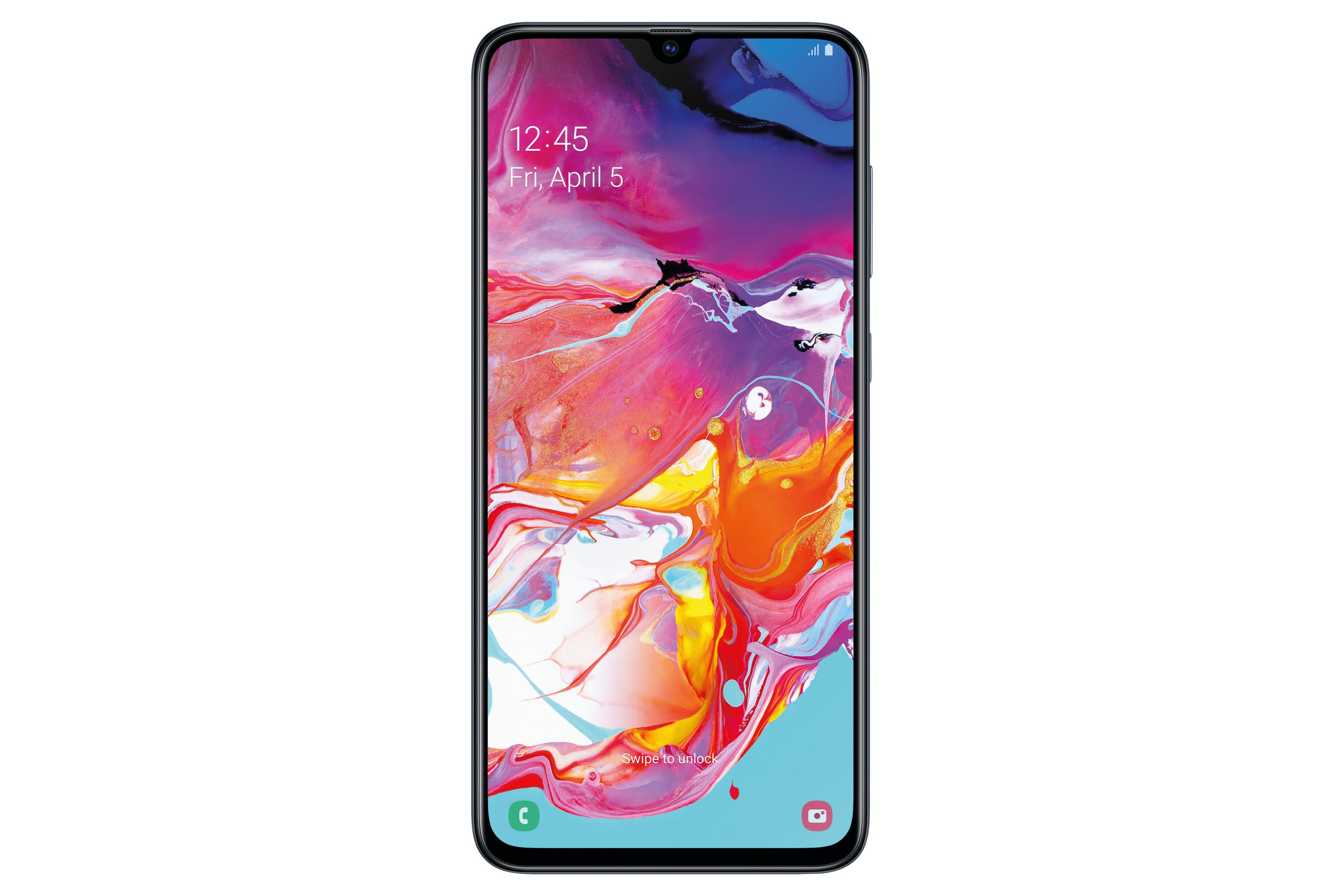 Smartfon wyświetlający godzinę i datę na ekranie.