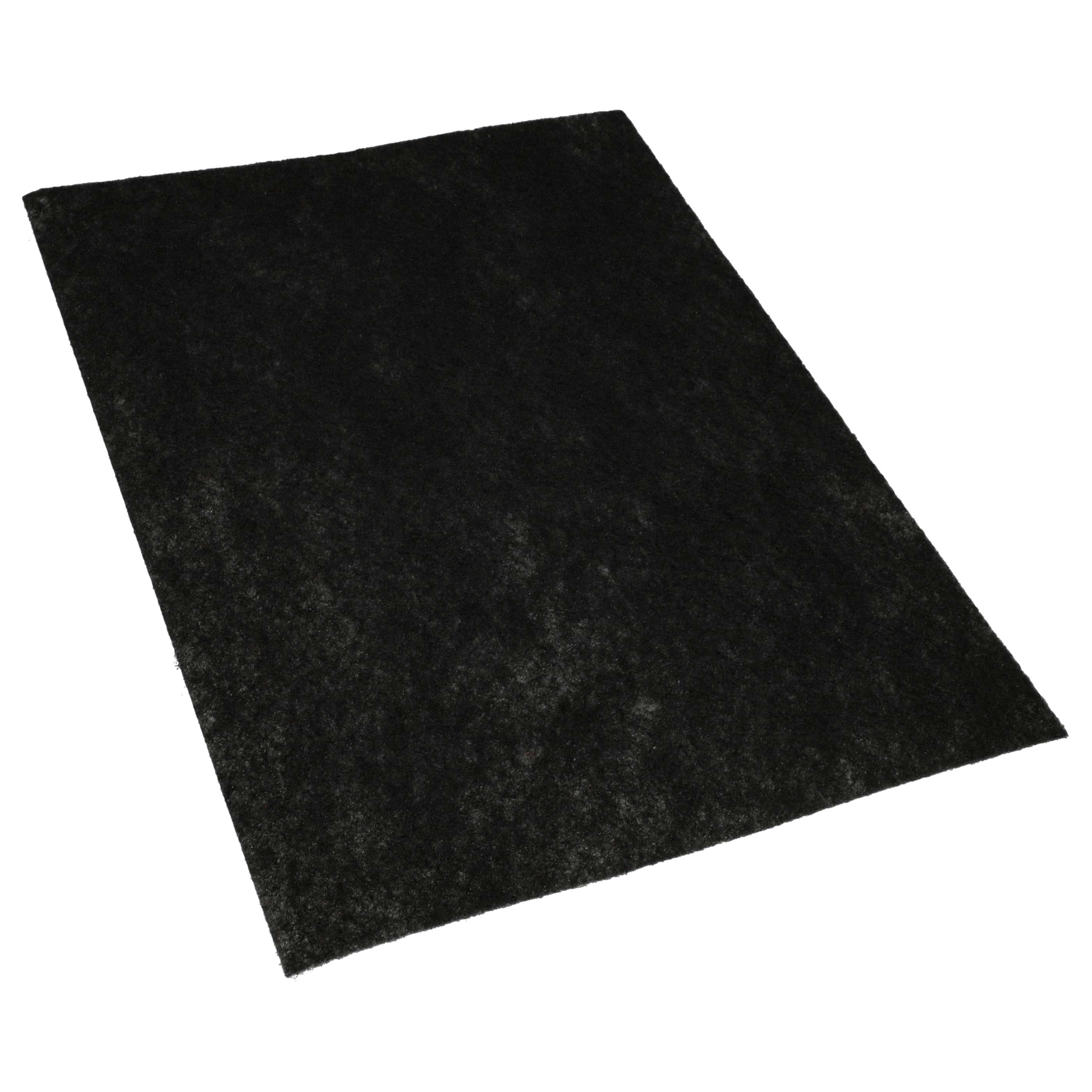 Eine schwarze rechteckige Matte.