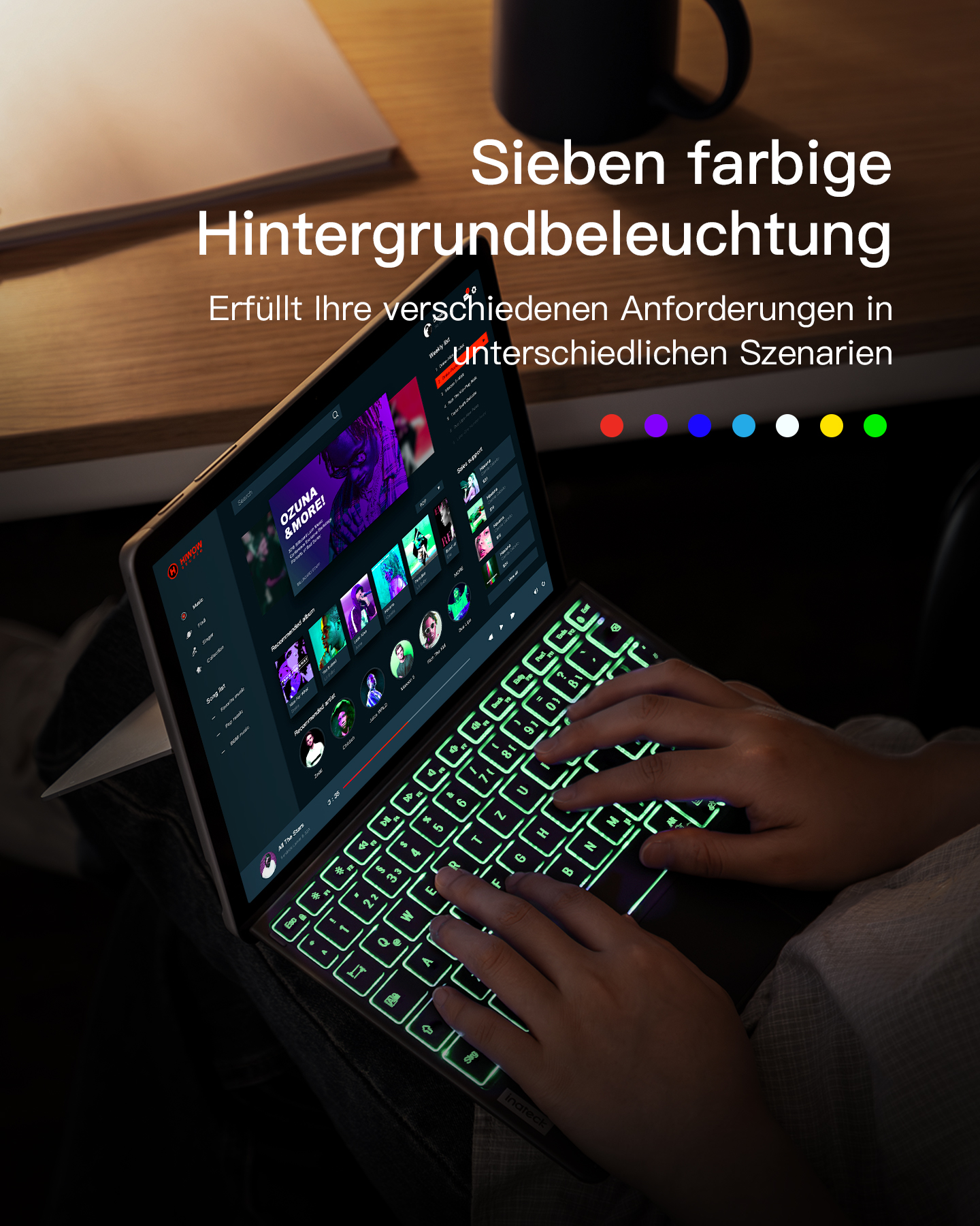 Inateck Surface Go Tastatur,Für Surface Go 4 (2023), Surface Go 3/2/1 Gen,Blueto