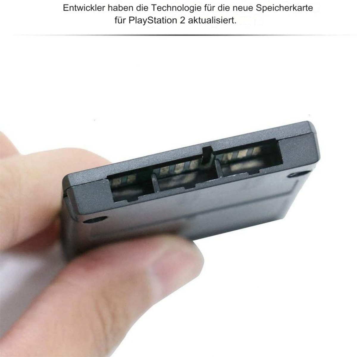 Eine schwarze Playstation 2 Speicherkarte.