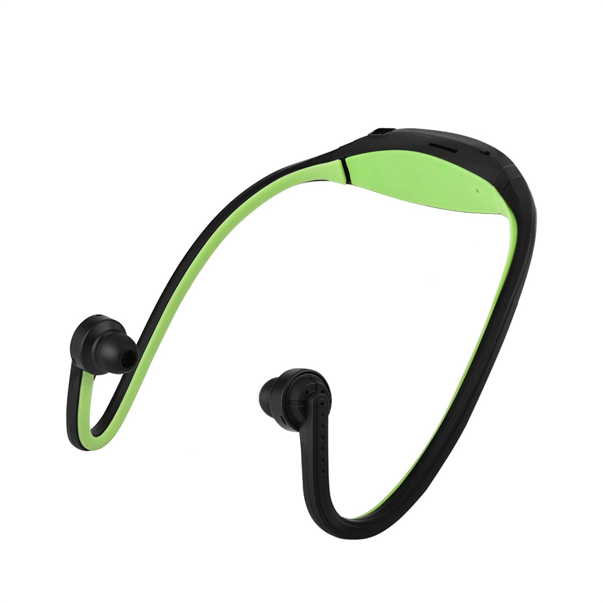 Kabellose Bluetooth-Kopfhörer mit grünem und schwarzem Design. Sie sind Over-Ear-Stil.