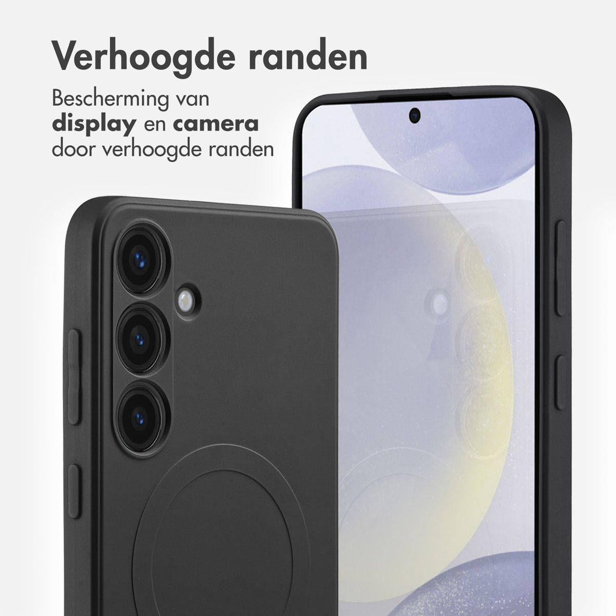 IMOSHION Color Backcover met MagSafe - Geschikt voor Samsung Galaxy S24 Plus - Telefoonhoesje voor Samsung Samsung Galaxy S24 Plus Zwart