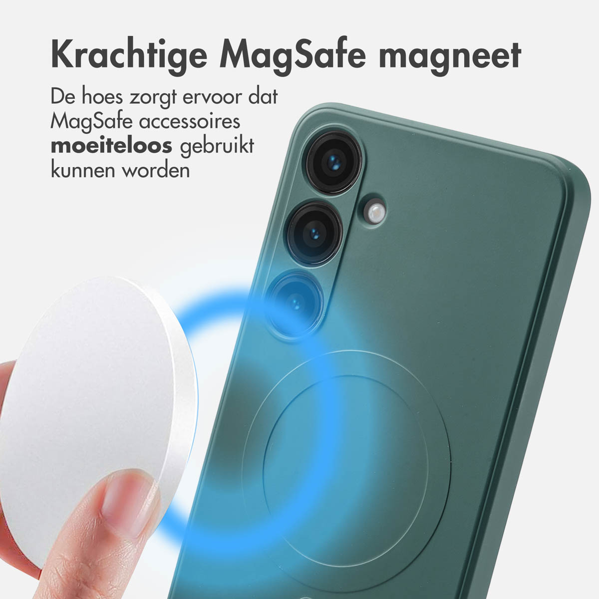 IMOSHION Color Backcover met MagSafe geschikt voor Samsung Galaxy S24 Plus Telefoonhoesje voor Samsung Samsung Galaxy S24 Plus Donkergroen