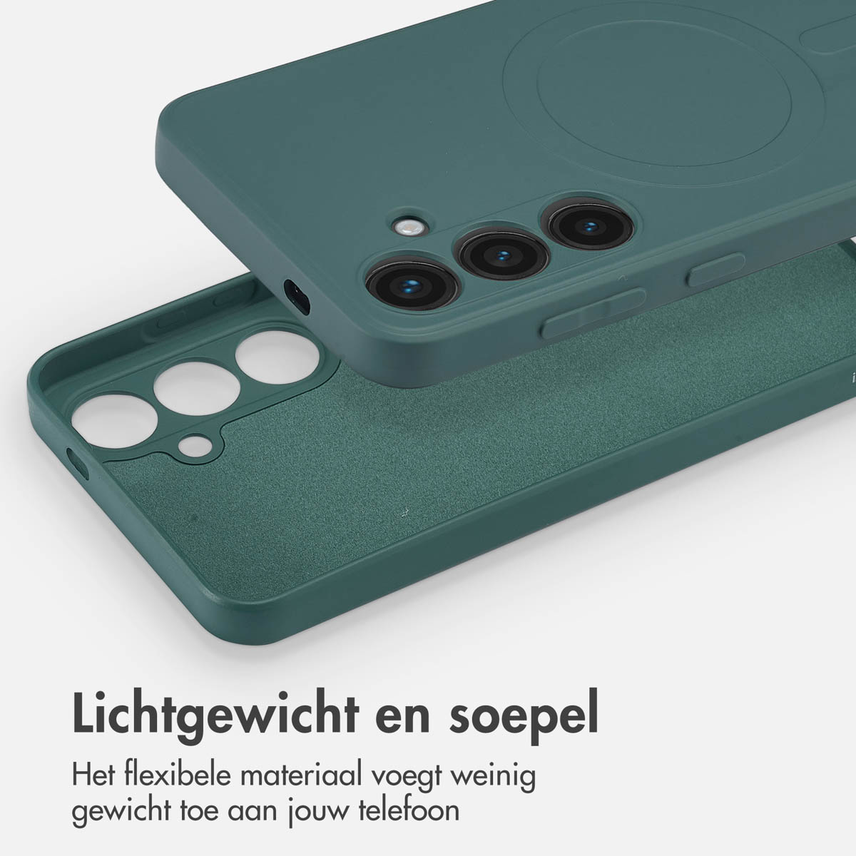 IMOSHION Color Backcover met MagSafe geschikt voor Samsung Galaxy S24 Plus Telefoonhoesje voor Samsung Samsung Galaxy S24 Plus Donkergroen