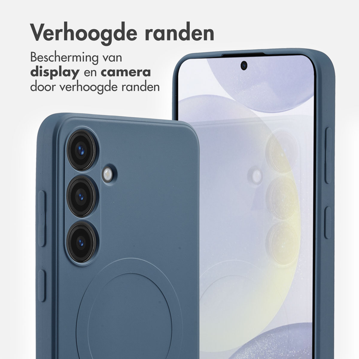 IMOSHION Color Backcover met MagSafe - Geschikt voor Samsung Galaxy S24 Plus - Telefoonhoesje voor Samsung Samsung Galaxy S24 Plus Donkerblauw