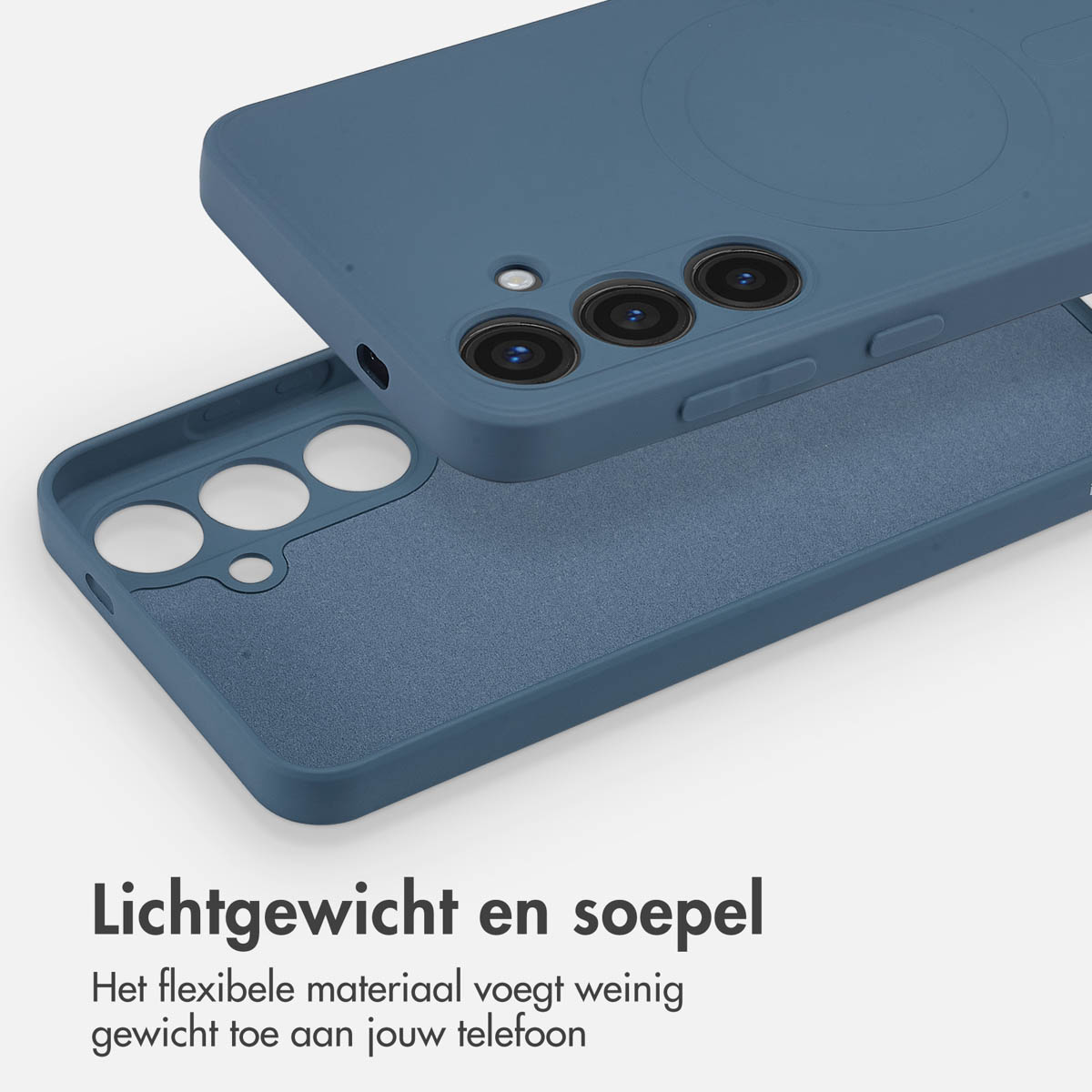 IMOSHION Color Backcover met MagSafe - Geschikt voor Samsung Galaxy S24 Plus - Telefoonhoesje voor Samsung Samsung Galaxy S24 Plus Donkerblauw