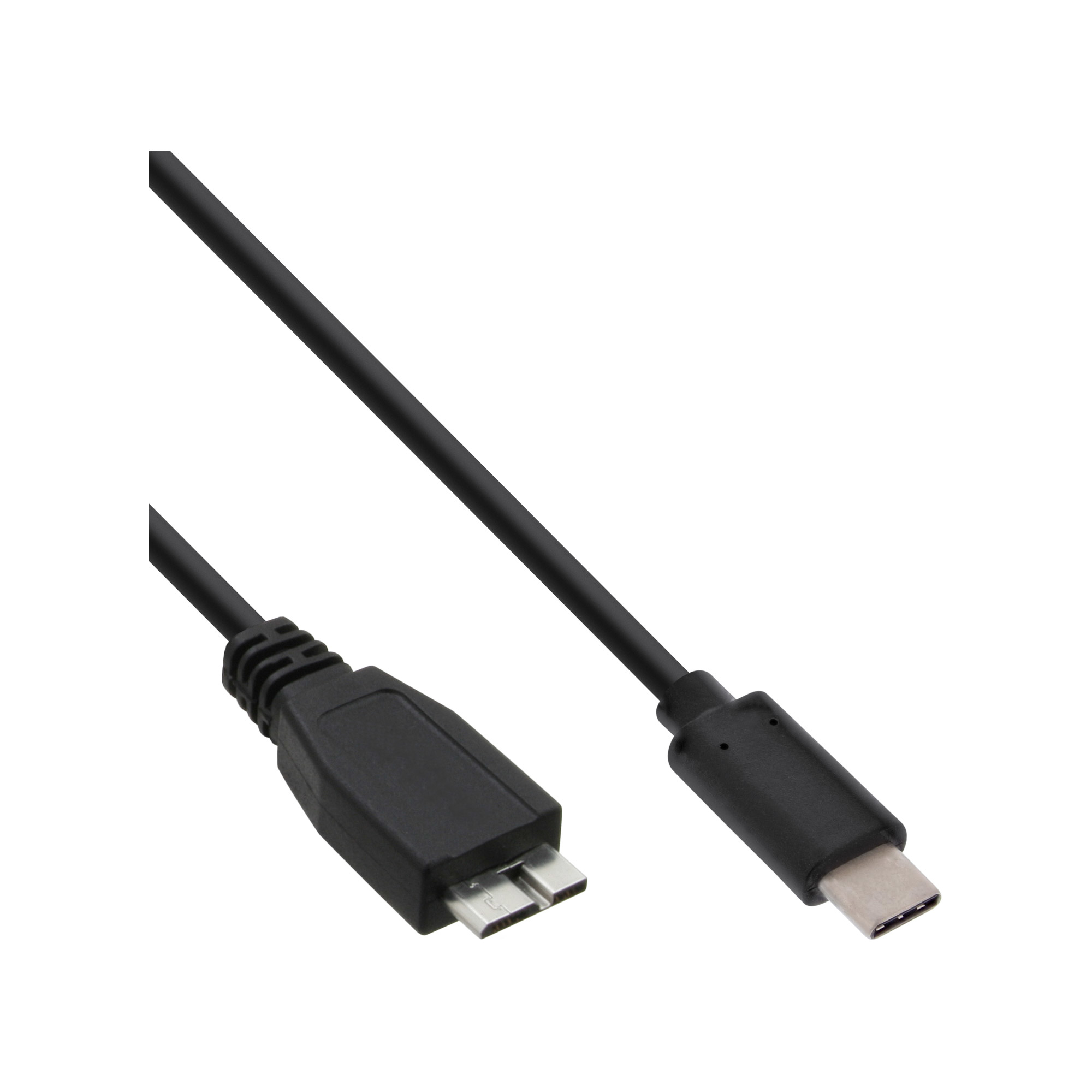 Cavo USB Micro-B Maschio Angolato/USB-A Maschio Dritto 0 3 Metri Nero