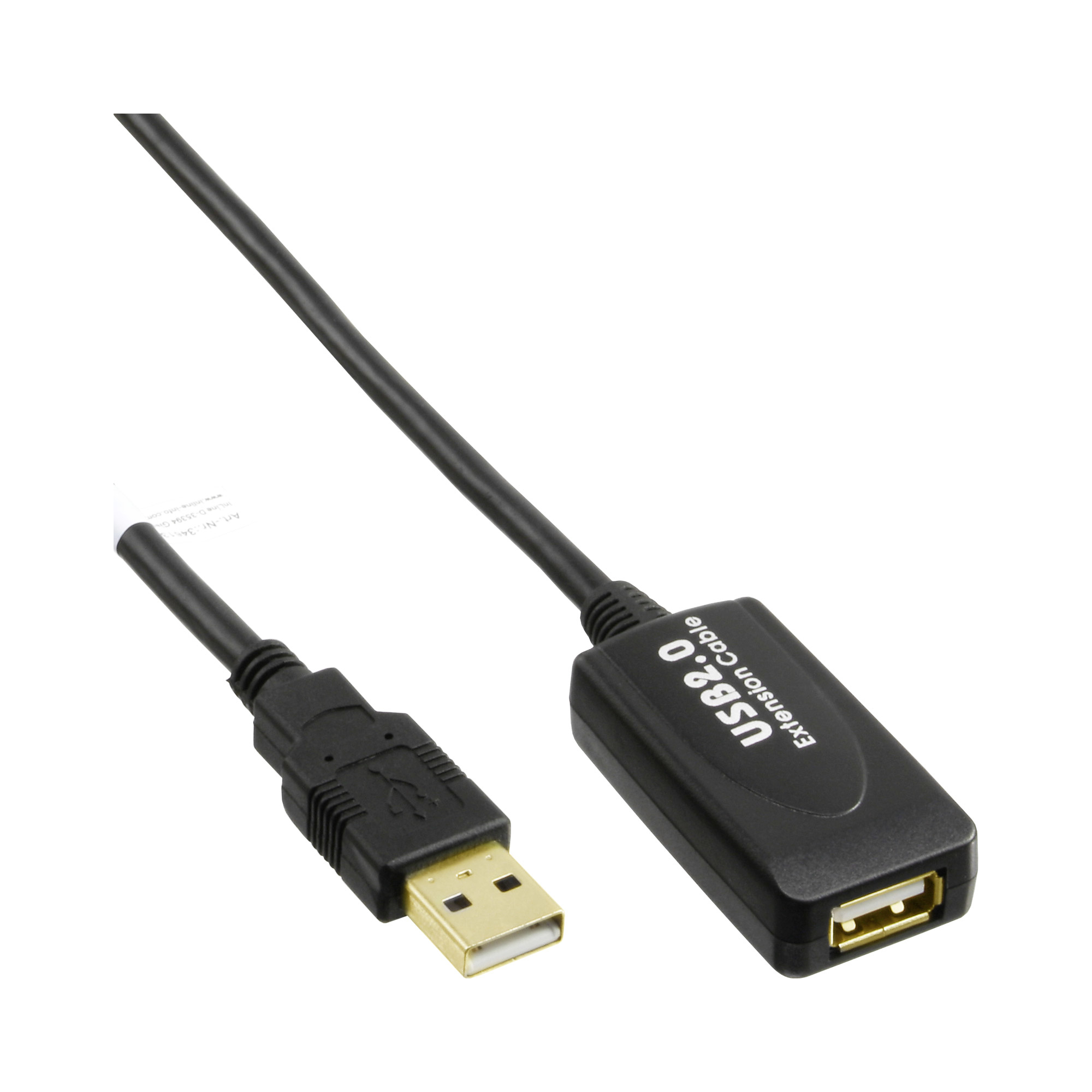 Czarny przedłużacz USB 3.0 z żeńskim złączem USB-A.