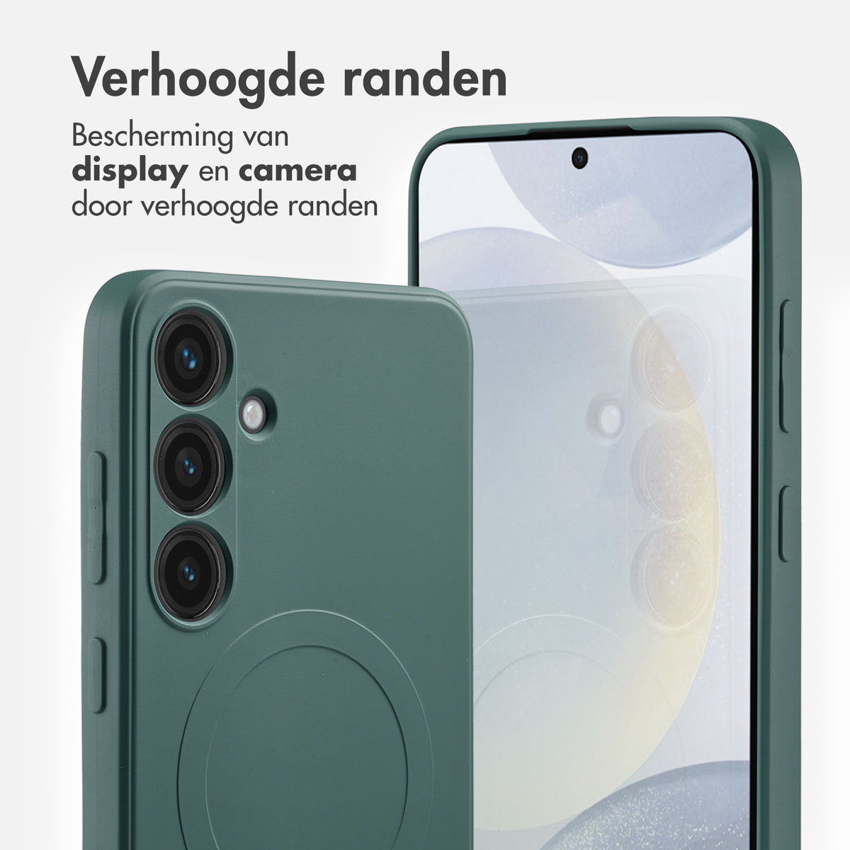 IMOSHION Color Backcover met MagSafe geschikt voor Samsung Galaxy S24 Plus Telefoonhoesje voor Samsung Samsung Galaxy S24 Plus Donkergroen