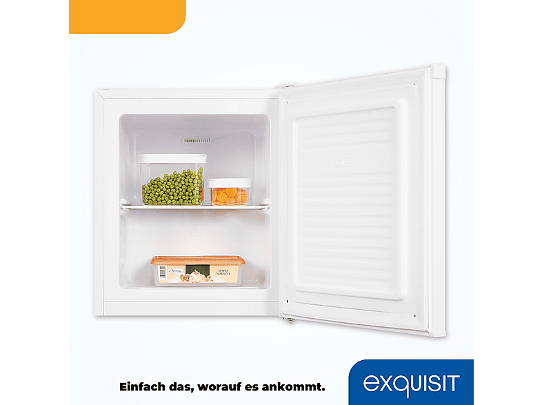 EXQUISIT GB505-040E weiss Mini-Gefrierschrank (E, 510 mm hoch)