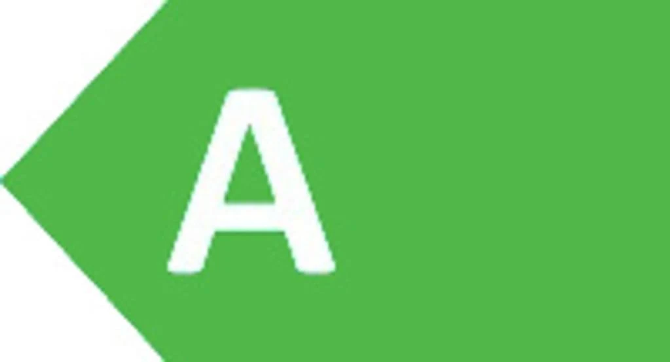 Un'etichetta verde di efficienza energetica con una grande 'A' bianca, che indica alta efficienza.