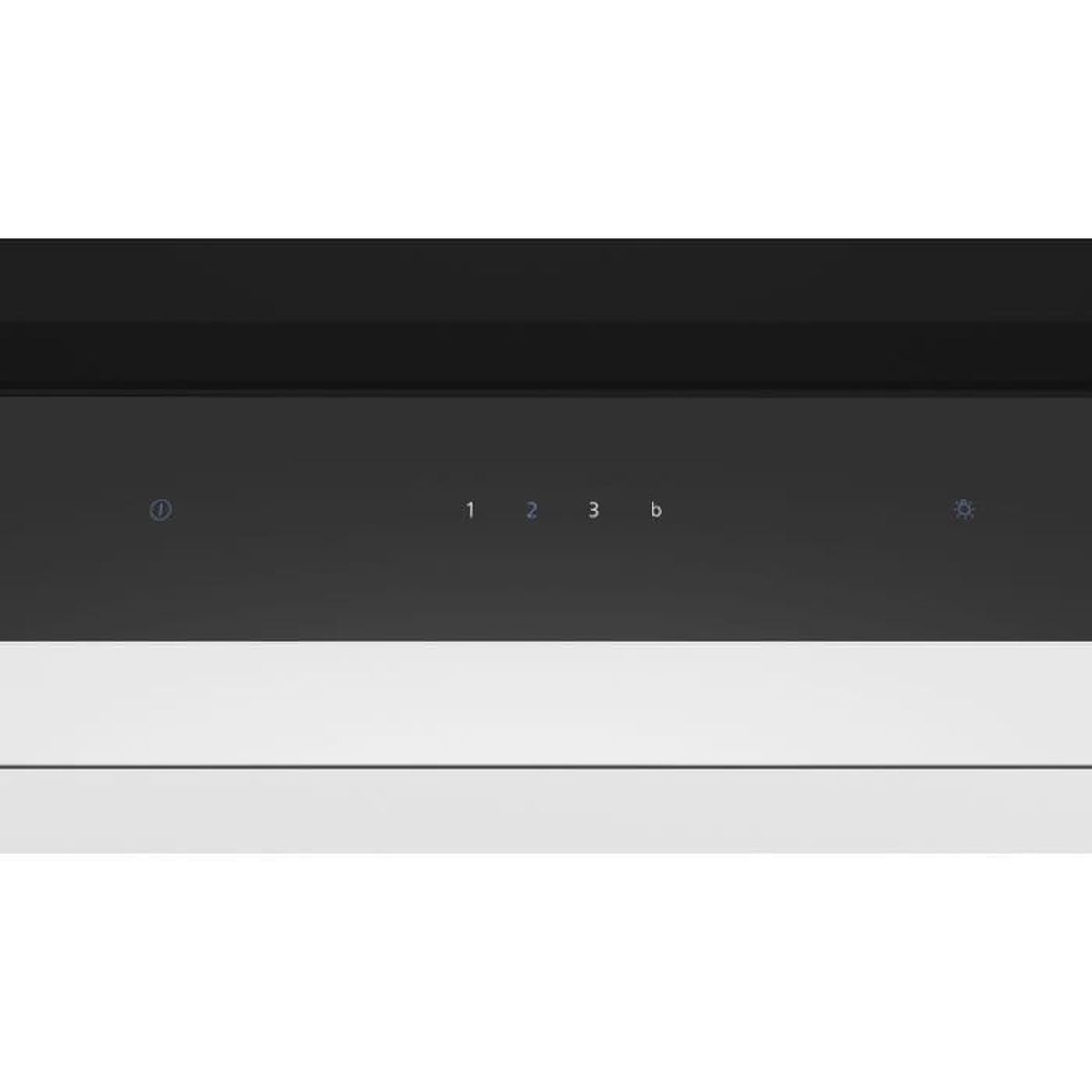 Un pannello di controllo in bianco e nero. Ha numeri e simboli sulla superficie.