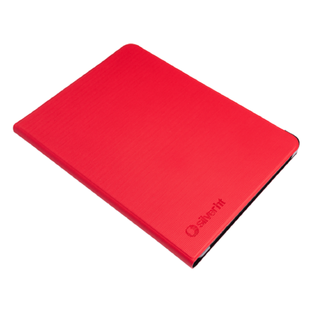 Funda roja rectangular para tableta Silverht sobre fondo blanco.