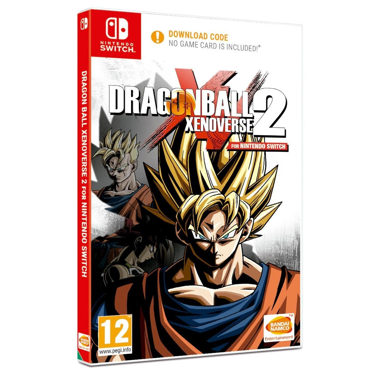 Pudełko gry Dragon Ball Xenoverse 2 na Nintendo Switch. Goku jest na pierwszym planie.