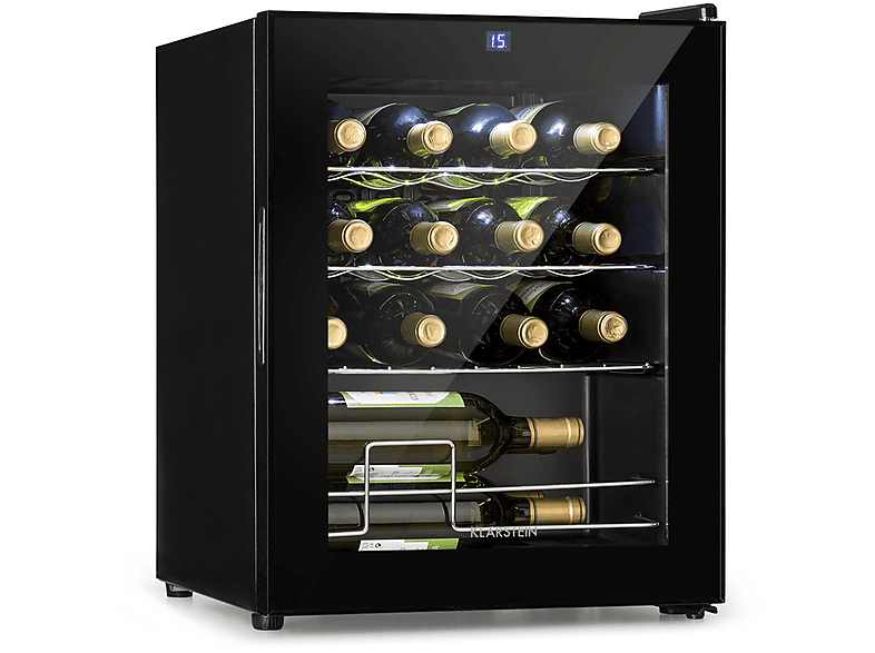 KLARSTEIN Shiraz Weinkühlschrank (EEK G, Schwarz)