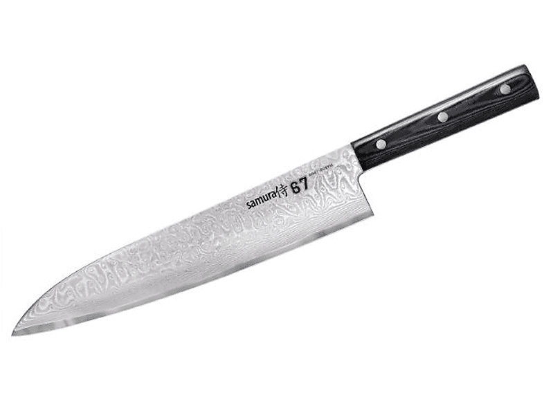 knife - SAMURA Samura DAMASCUS 67 Cuchillo de cocina universal de 240 mm de acero damasco AUS 10 61 HRC (67 capas)