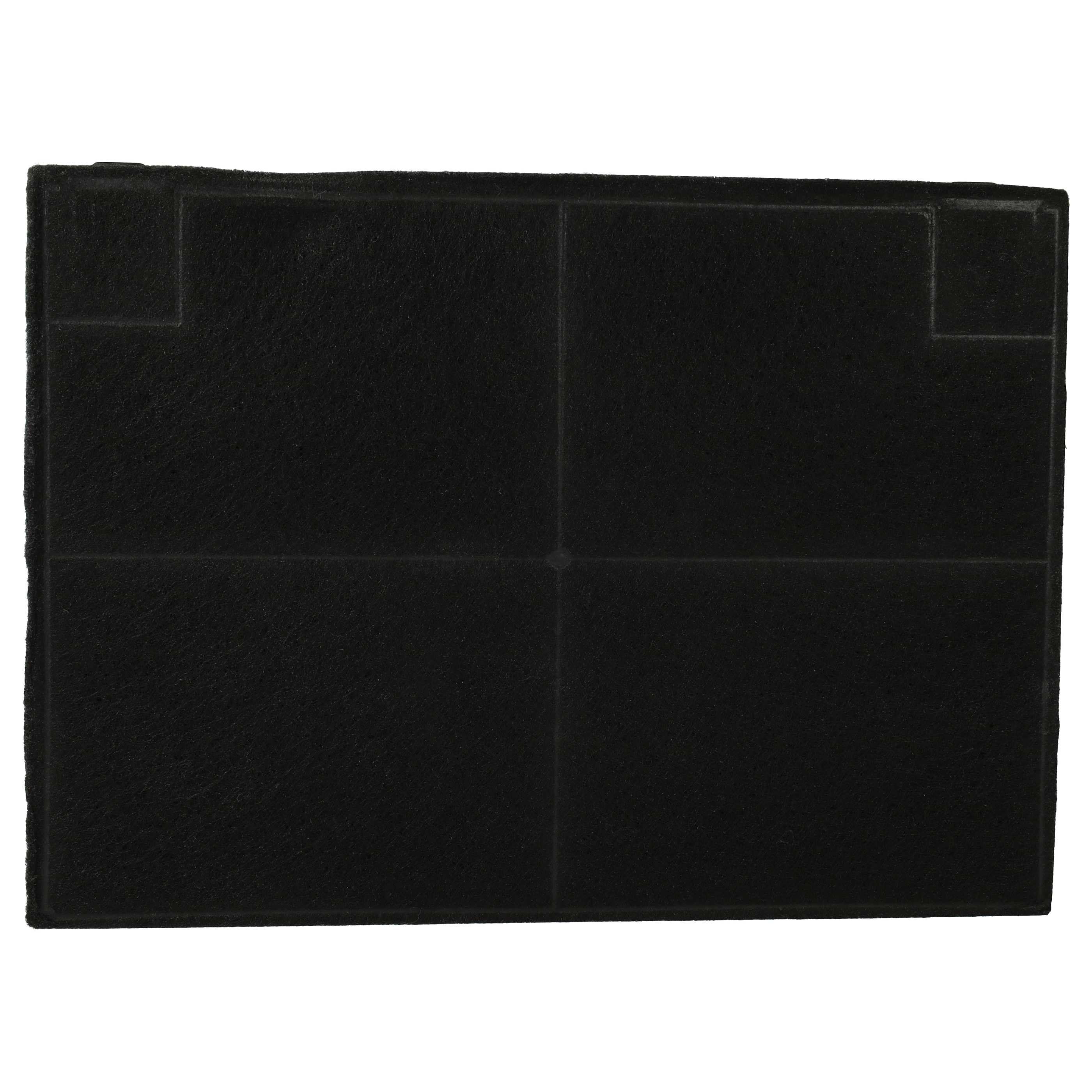 Schwarzer Luftfilter mit rechteckiger Form. Der Filter hat eine gitterartige Struktur.