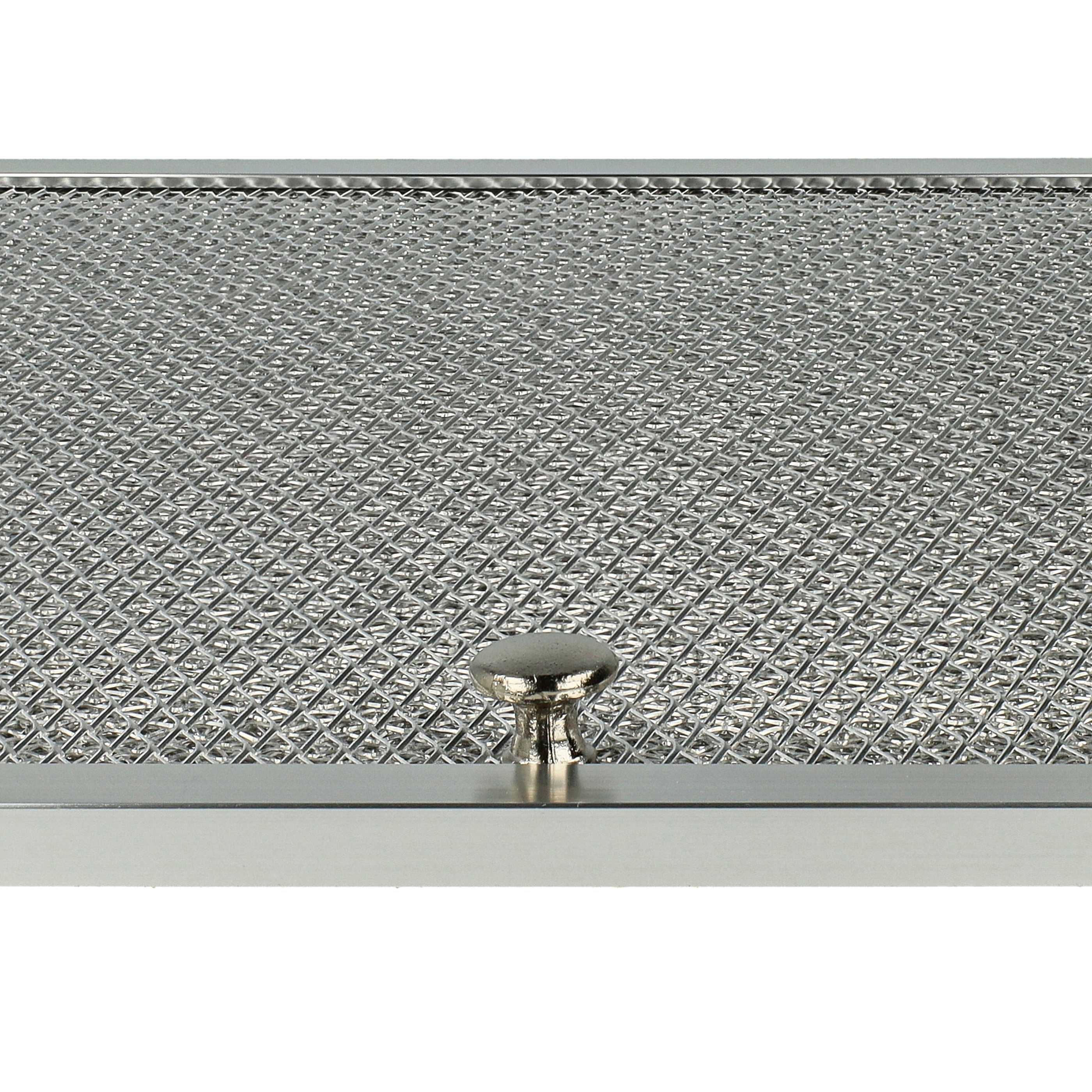 Metallgitterfilter mit Knopf, vor weißem Hintergrund.